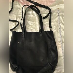 Portland Leather Goods Black Crossbody Tote